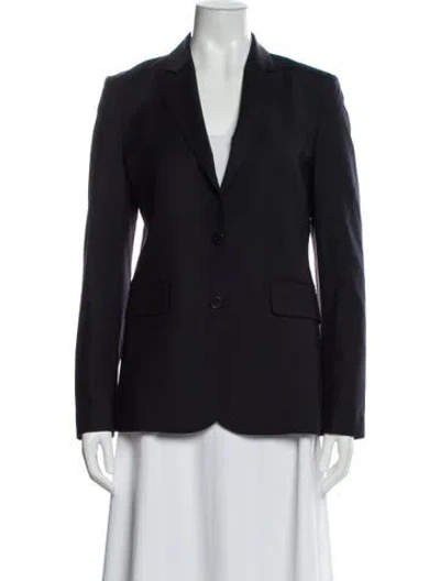 Pre-owned Theory Virgin Wool Blazer In Blue