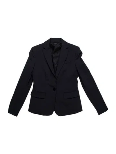 Pre-owned Theory Virgin Wool Blazer In Blue