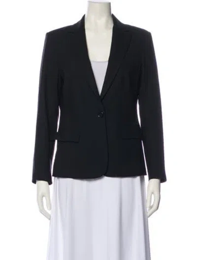 Pre-owned Theory Virgin Wool Blazer In Blue