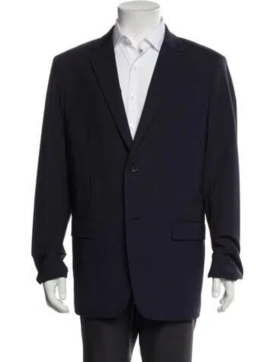 Pre-owned Theory Virgin Wool Blazer In Blue