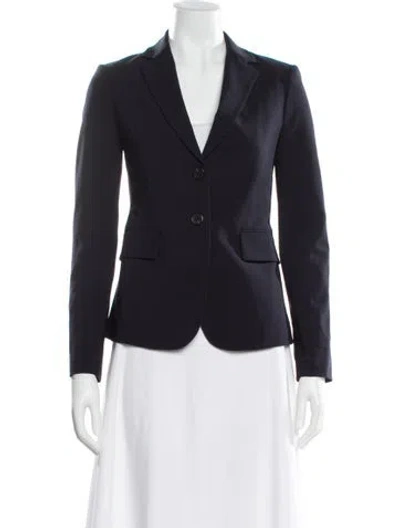 Pre-owned Theory Virgin Wool Blazer In Blue