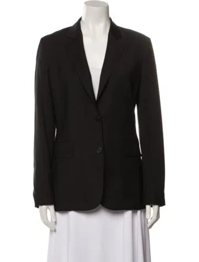 Pre-owned Theory Virgin Wool Blazer In Blue