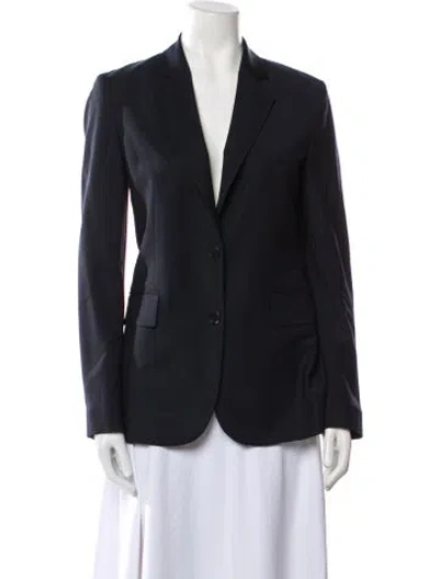 Pre-owned Theory Virgin Wool Blazer In Blue