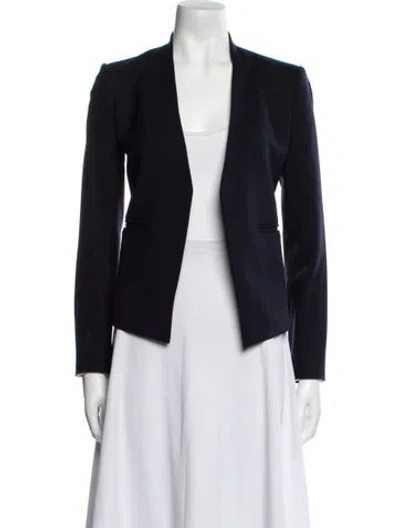 Pre-owned Theory Virgin Wool Blazer In Blue