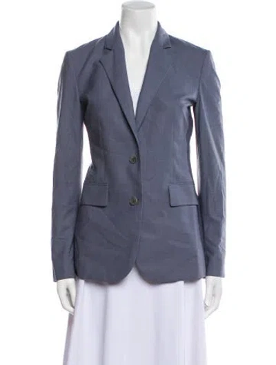 Pre-owned Theory Virgin Wool Blazer In Blue