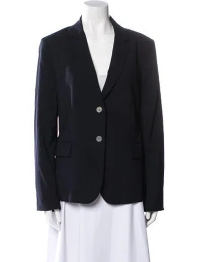 Pre-owned Theory Virgin Wool Blazer In Blue