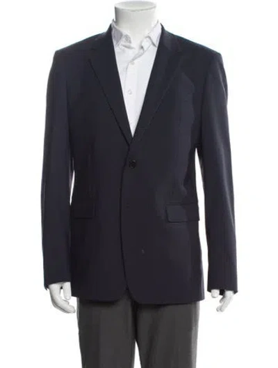Pre-owned Theory Virgin Wool Blazer In Blue