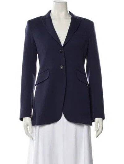 Pre-owned Theory Virgin Wool Blazer In Blue