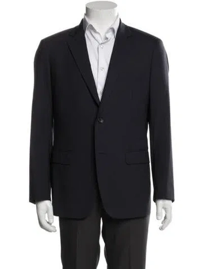 Pre-owned Theory Virgin Wool Blazer In Blue
