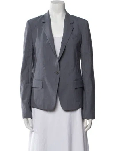 Pre-owned Theory Virgin Wool Blazer In Blue