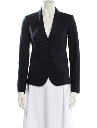 Pre-owned Theory Virgin Wool Blazer In Blue