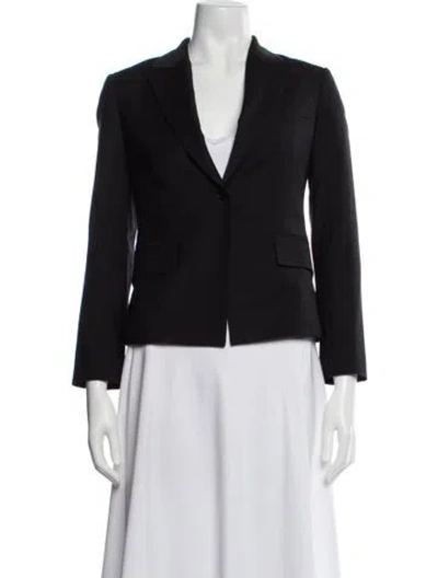 Pre-owned Theory Virgin Wool Blazer In Blue