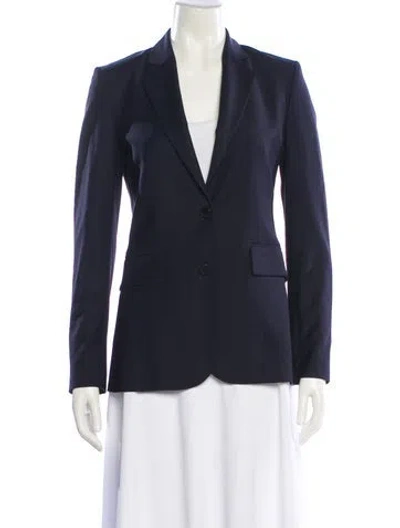 Pre-owned Theory Virgin Wool Blazer In Blue