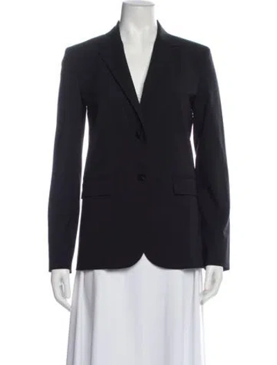 Pre-owned Theory Virgin Wool Blazer In Blue