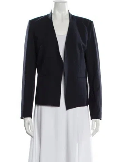 Pre-owned Theory Virgin Wool Blazer In Blue