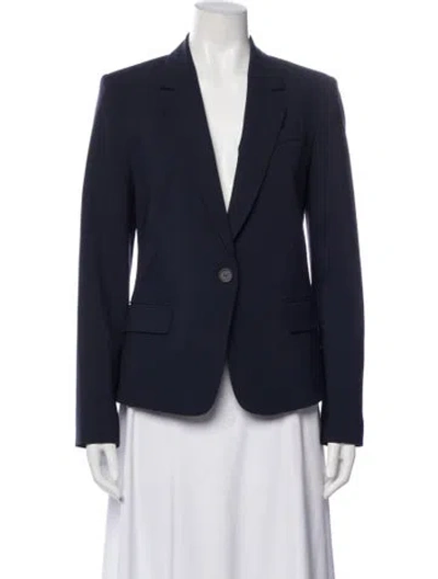 Pre-owned Theory Virgin Wool Blazer In Blue