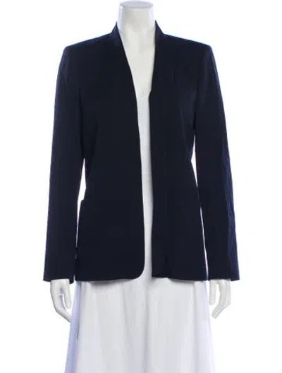 Pre-owned Theory Virgin Wool Blazer In Blue