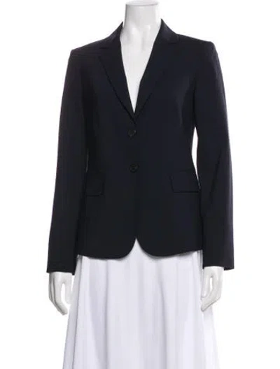 Pre-owned Theory Virgin Wool Blazer In Blue