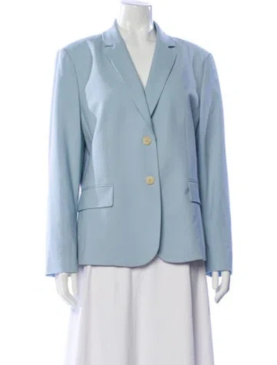 Pre-owned Theory Virgin Wool Blazer In Blue