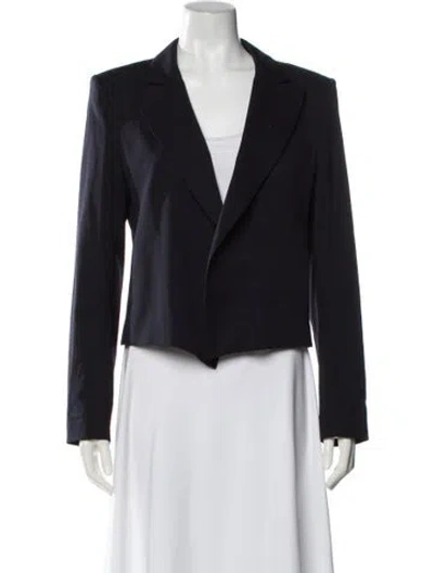 Pre-owned Theory Virgin Wool Blazer In Blue