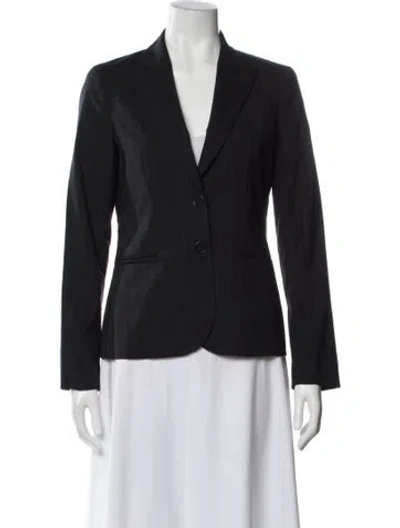 Pre-owned Theory Virgin Wool Blazer In Blue