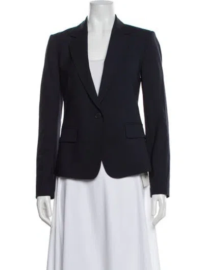 Pre-owned Theory Virgin Wool Blazer In Blue