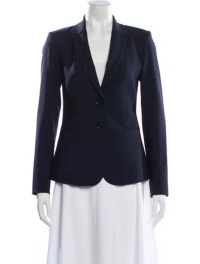 Pre-owned Theory Virgin Wool Blazer In Blue