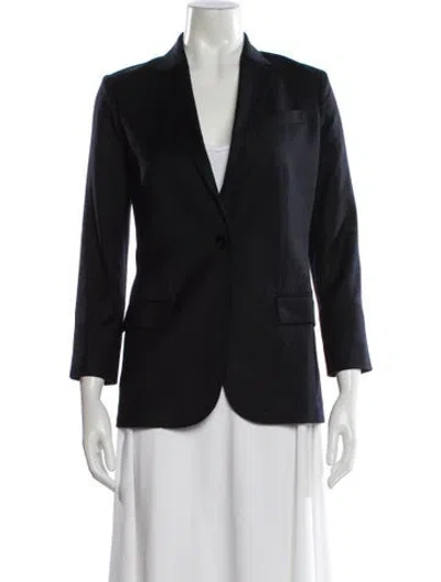 Pre-owned Theory Virgin Wool Blazer In Blue