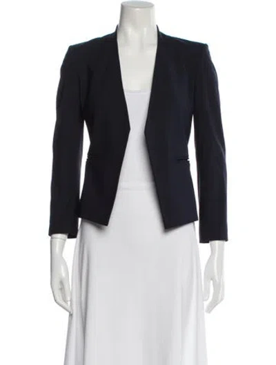 Pre-owned Theory Virgin Wool Blazer In Blue