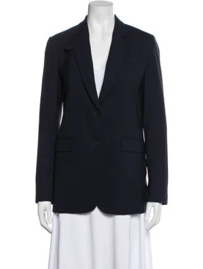 Pre-owned Theory Virgin Wool Blazer In Blue
