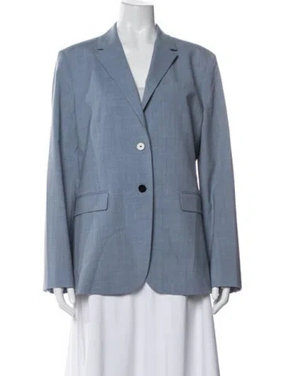Pre-owned Theory Virgin Wool Blazer In Blue