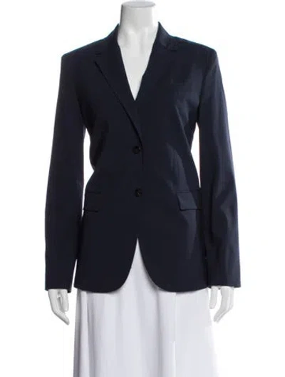Pre-owned Theory Virgin Wool Blazer In Blue