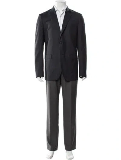 Pre-owned Theory Virgin Wool Blazer In Blue