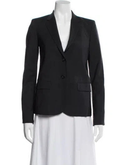 Pre-owned Theory Virgin Wool Blazer In Blue