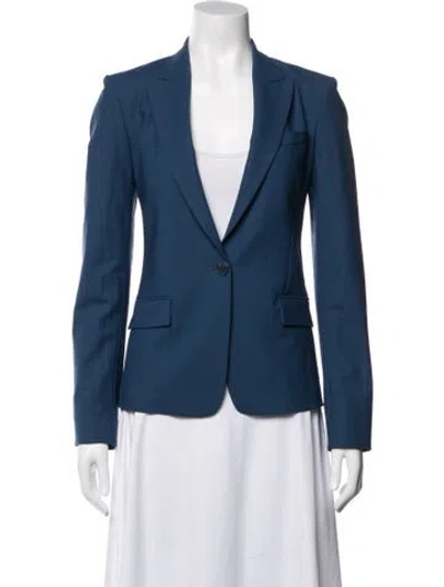 Pre-owned Theory Virgin Wool Blazer In Blue