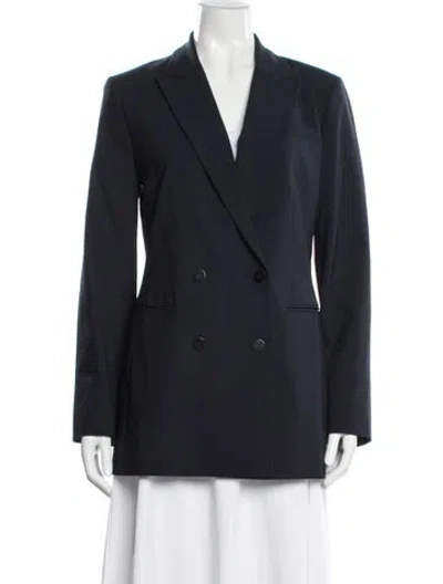 Pre-owned Theory Virgin Wool Blazer In Blue