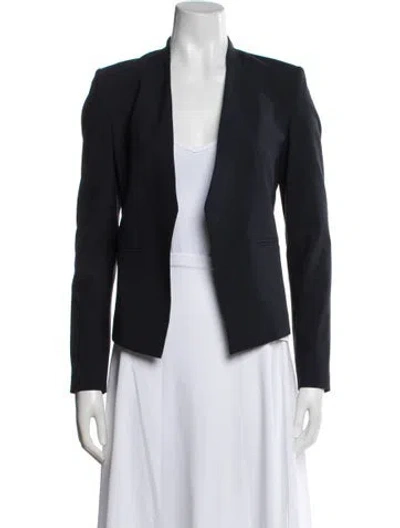 Pre-owned Theory Virgin Wool Blazer In Blue