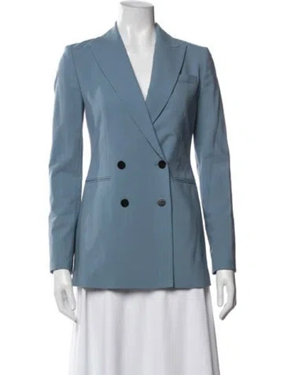 Pre-owned Theory Virgin Wool Blazer In Blue