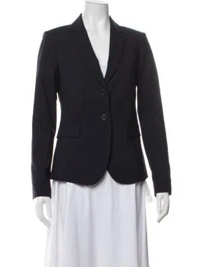 Pre-owned Theory Virgin Wool Blazer In Blue