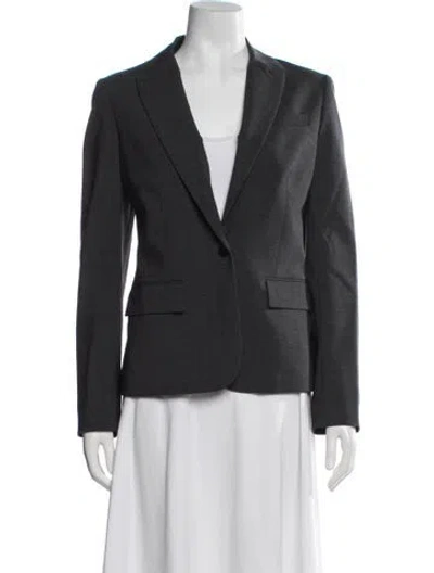 Pre-owned Theory Virgin Wool Blazer In Blue
