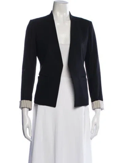 Pre-owned Theory Virgin Wool Blazer In Blue