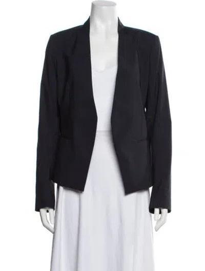 Pre-owned Theory Virgin Wool Blazer In Blue