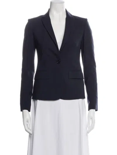 Pre-owned Theory Virgin Wool Blazer In Blue