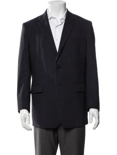Pre-owned Theory Virgin Wool Blazer In Blue