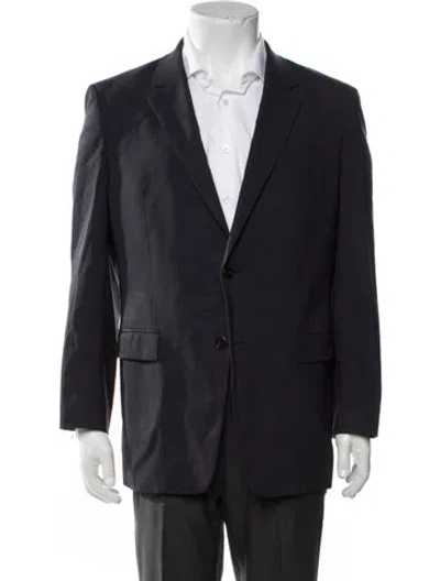Pre-owned Theory Virgin Wool Blazer In Blue