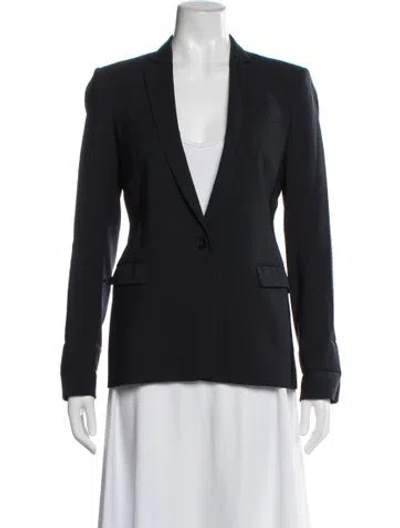 Pre-owned Theory Virgin Wool Blazer In Blue