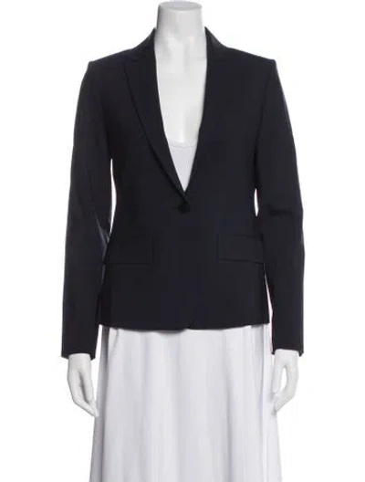 Pre-owned Theory Virgin Wool Blazer In Blue