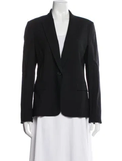 Pre-owned Theory Virgin Wool Blazer In Blue