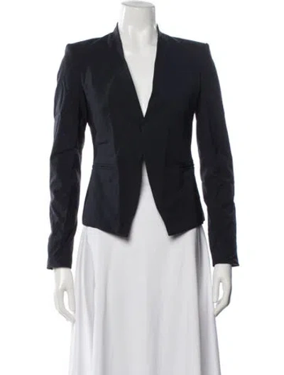 Pre-owned Theory Virgin Wool Blazer In Blue