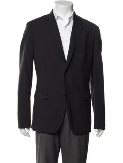 Pre-owned Theory Virgin Wool Blazer In Blue
